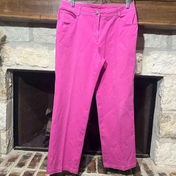 St. John Pink Straight Leg Jeans - Picture 1 of 10